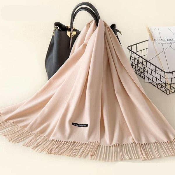 Châle d'hiver en maille douce - écharpe raffinée pour dames