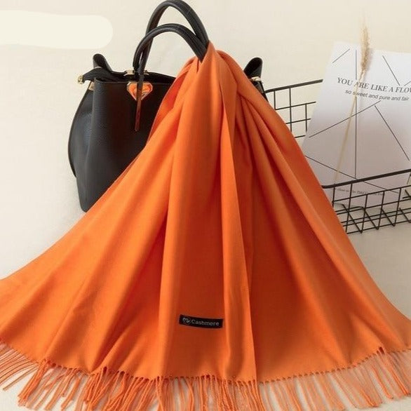 Châle d'hiver en maille douce - écharpe raffinée pour dames