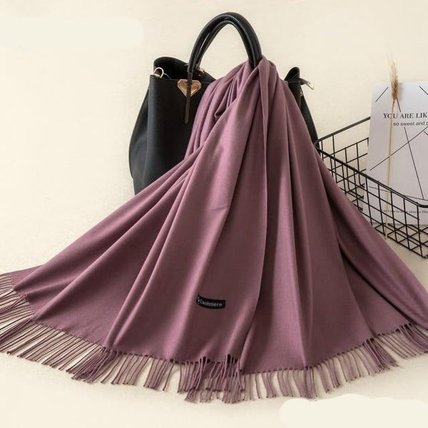 Châle d'hiver en maille douce - écharpe raffinée pour dames