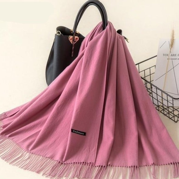 Châle d'hiver en maille douce - écharpe raffinée pour dames