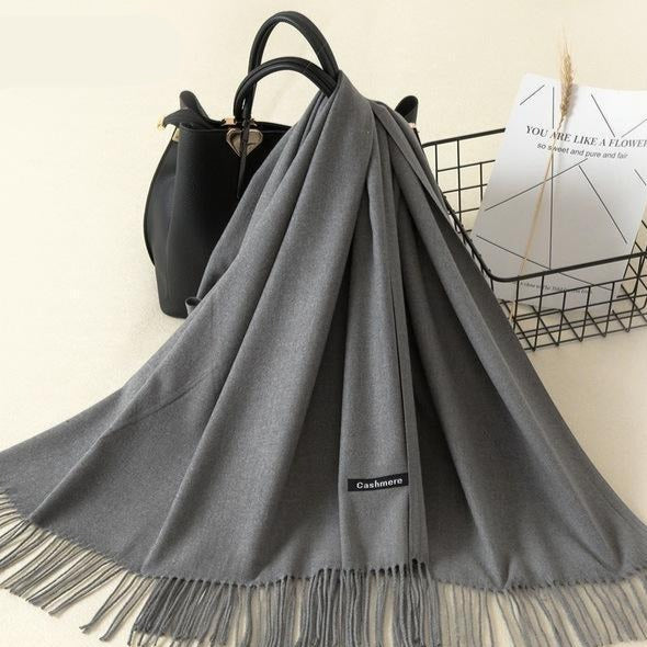 Châle d'hiver en maille douce - écharpe raffinée pour dames