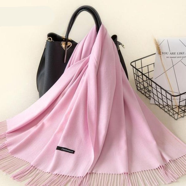 Châle d'hiver en maille douce - écharpe raffinée pour dames