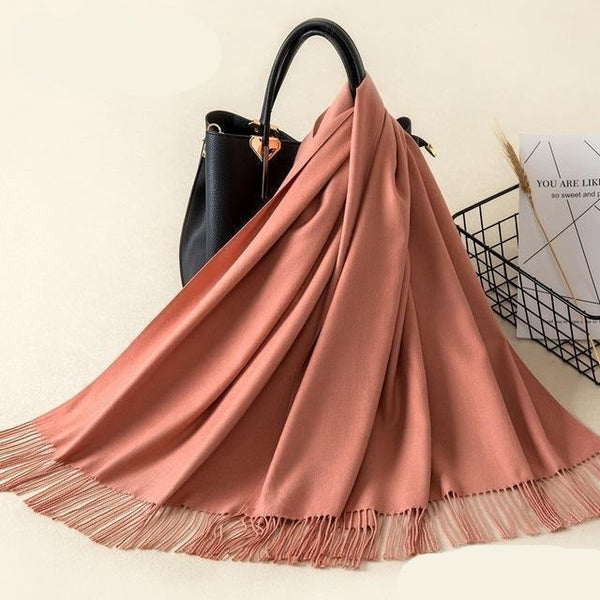 Châle d'hiver en maille douce - écharpe raffinée pour dames