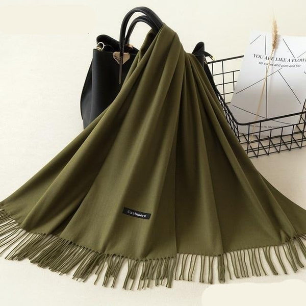 Châle d'hiver en maille douce - écharpe raffinée pour dames