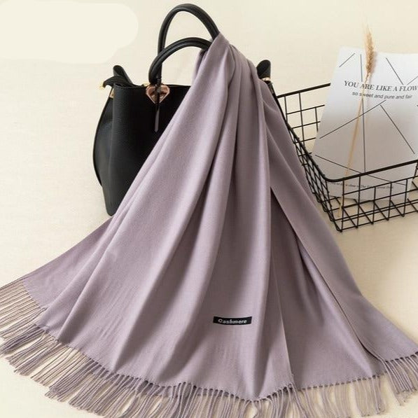 Châle d'hiver en maille douce - écharpe raffinée pour dames