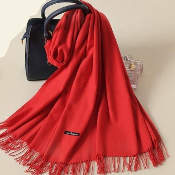 Châle d'hiver en maille douce - écharpe raffinée pour dames