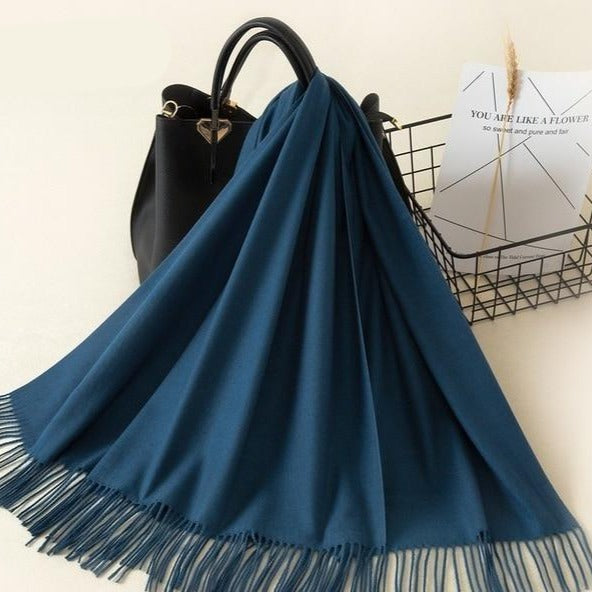 Châle d'hiver en maille douce - écharpe raffinée pour dames