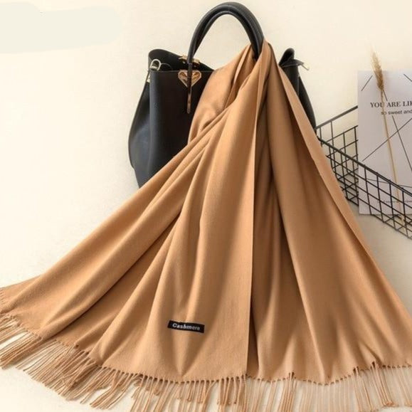 Châle d'hiver en maille douce - écharpe raffinée pour dames