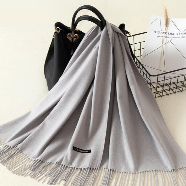 Châle d'hiver en maille douce - écharpe raffinée pour dames