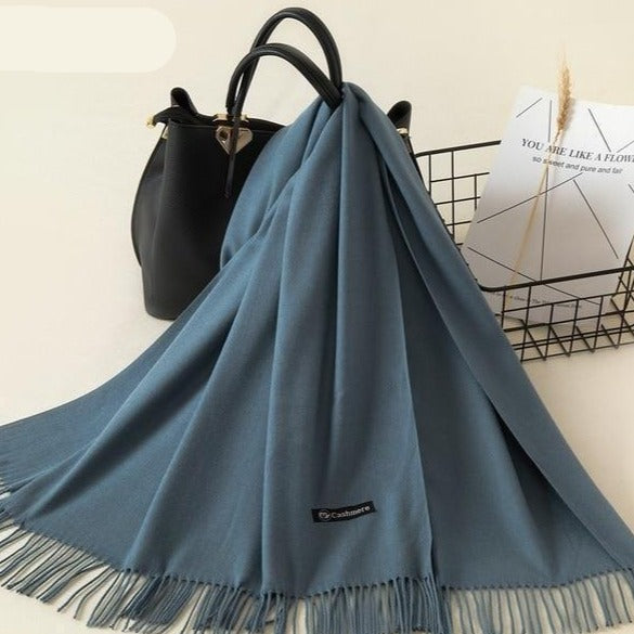 Châle d'hiver en maille douce - écharpe raffinée pour dames