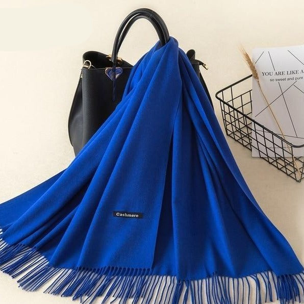 Châle d'hiver en maille douce - écharpe raffinée pour dames