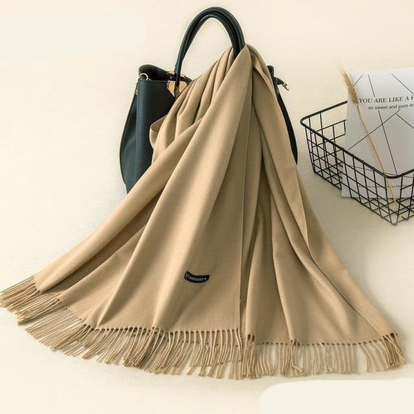 Châle d'hiver en maille douce - écharpe raffinée pour dames