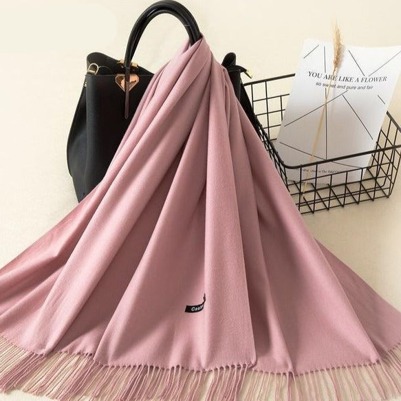 Châle d'hiver en maille douce - écharpe raffinée pour dames