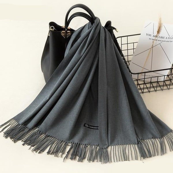 Châle d'hiver en maille douce - écharpe raffinée pour dames