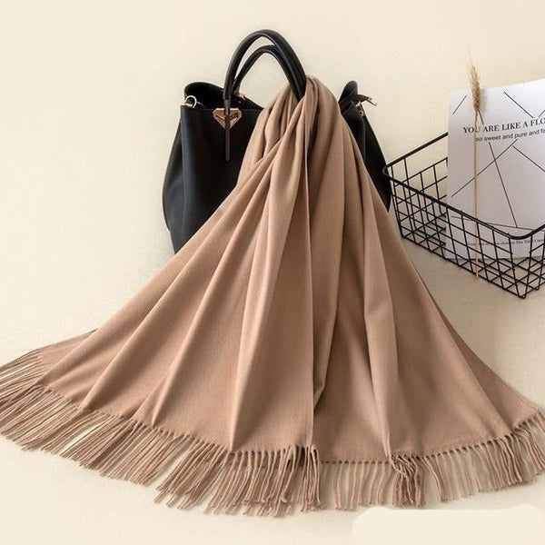 Châle d'hiver en maille douce - écharpe raffinée pour dames