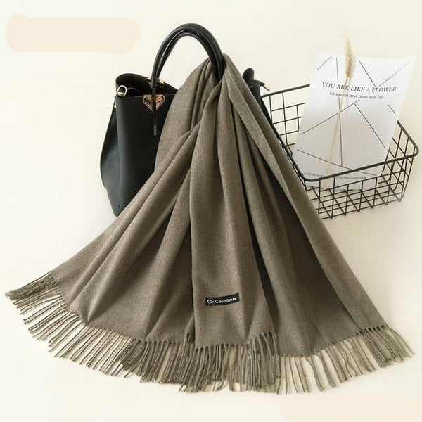 Châle d'hiver en maille douce - écharpe raffinée pour dames