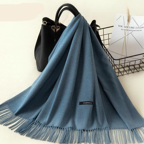 Châle d'hiver en maille douce - écharpe raffinée pour dames