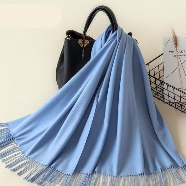 Châle d'hiver en maille douce - écharpe raffinée pour dames