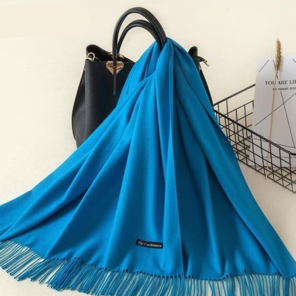 Châle d'hiver en maille douce - écharpe raffinée pour dames