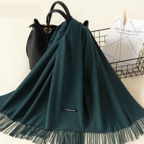 Châle d'hiver en maille douce - écharpe raffinée pour dames