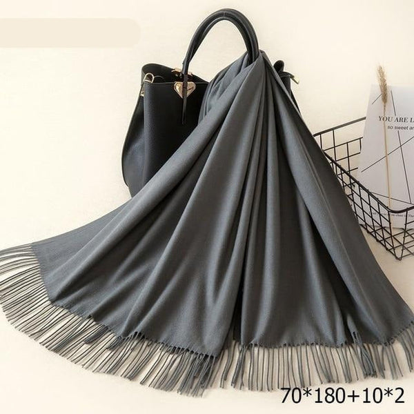 Châle d'hiver en maille douce - écharpe raffinée pour dames