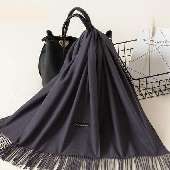 Châle d'hiver en maille douce - écharpe raffinée pour dames