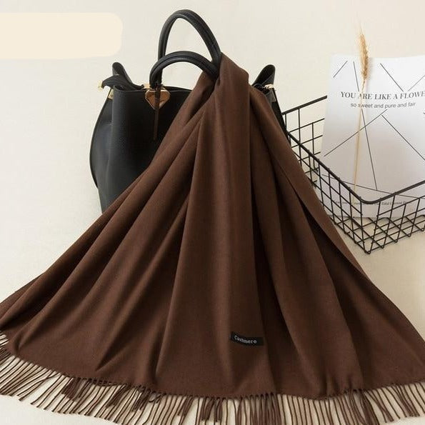 Châle d'hiver en maille douce - écharpe raffinée pour dames