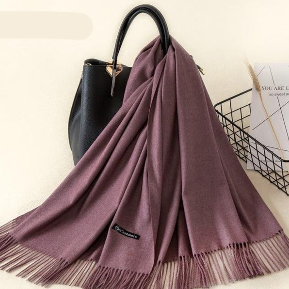 Châle d'hiver en maille douce - écharpe raffinée pour dames