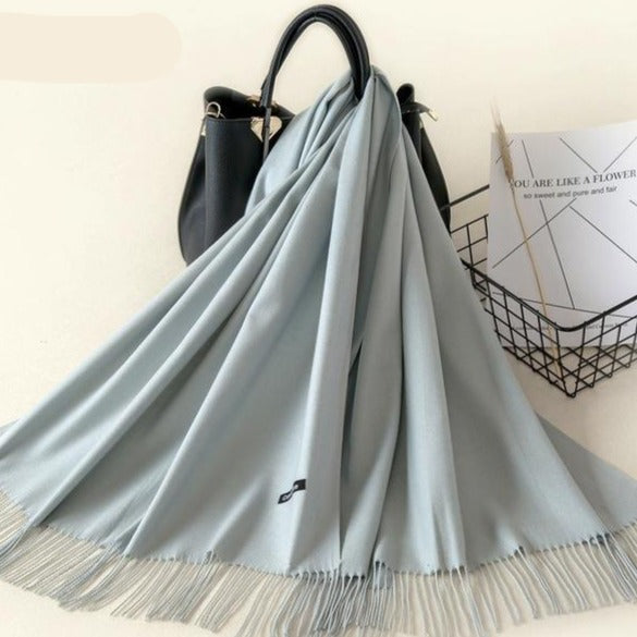 Châle d'hiver en maille douce - écharpe raffinée pour dames