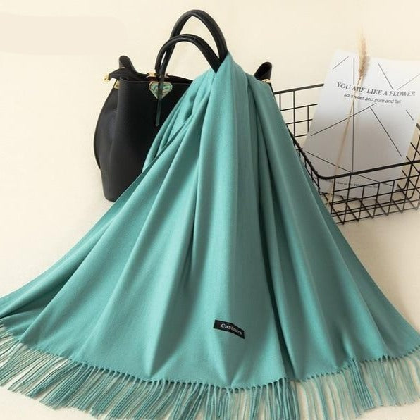 Châle d'hiver en maille douce - écharpe raffinée pour dames