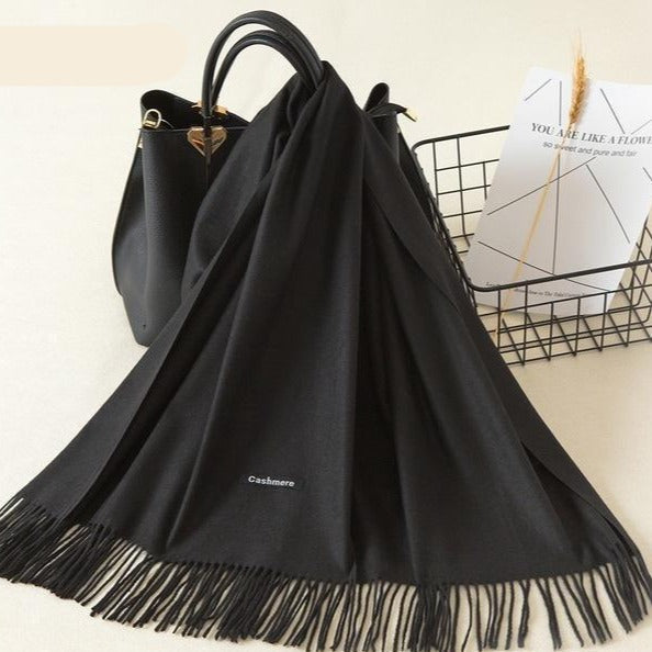 Châle d'hiver en maille douce - écharpe raffinée pour dames