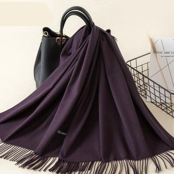 Châle d'hiver en maille douce - écharpe raffinée pour dames