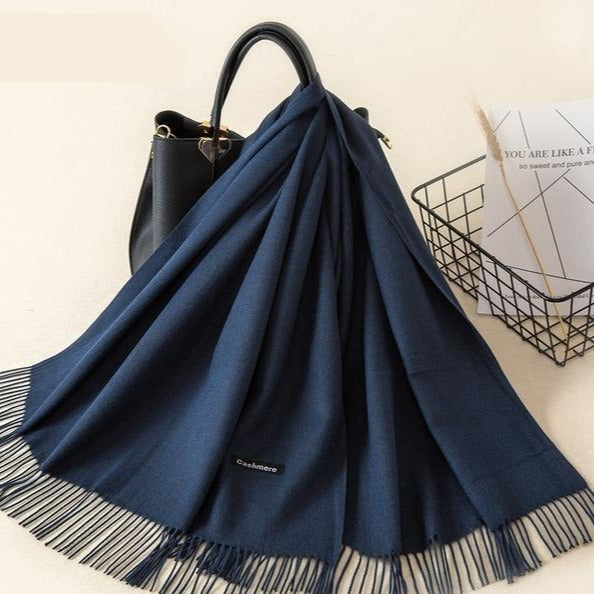 Châle d'hiver en maille douce - écharpe raffinée pour dames