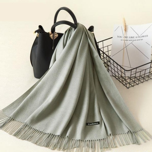 Châle d'hiver en maille douce - écharpe raffinée pour dames