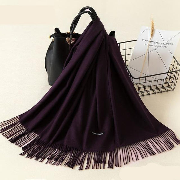 Châle d'hiver en maille douce - écharpe raffinée pour dames