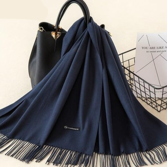 Châle d'hiver en maille douce - écharpe raffinée pour dames