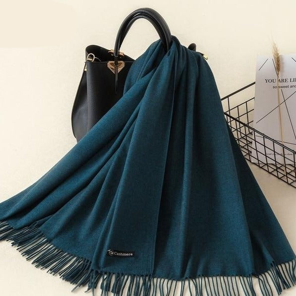 Châle d'hiver en maille douce - écharpe raffinée pour dames