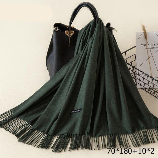 Châle d'hiver en maille douce - écharpe raffinée pour dames