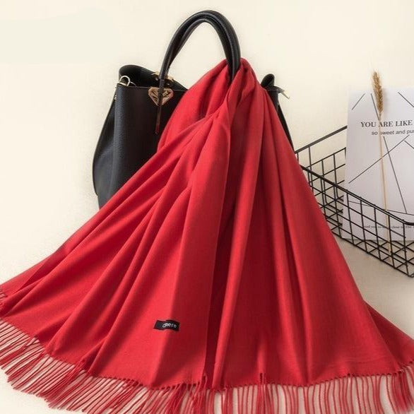 Châle d'hiver en maille douce - écharpe raffinée pour dames