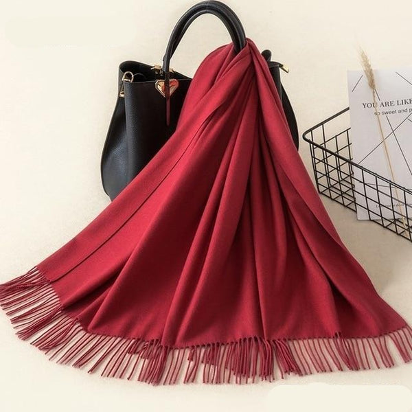 Châle d'hiver en maille douce - écharpe raffinée pour dames