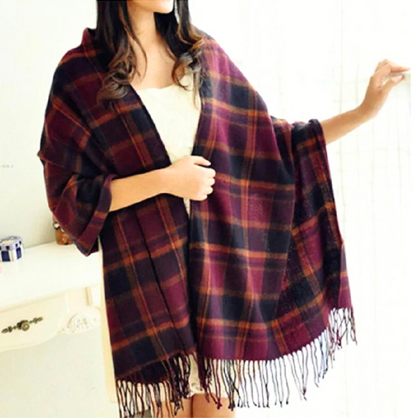 Châle en maille douce - élégant wrap chaud pour femmes