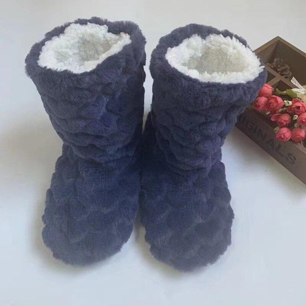 Chaussons en fausse fourrure pour femmes - des chaussettes d’hiver douilletes