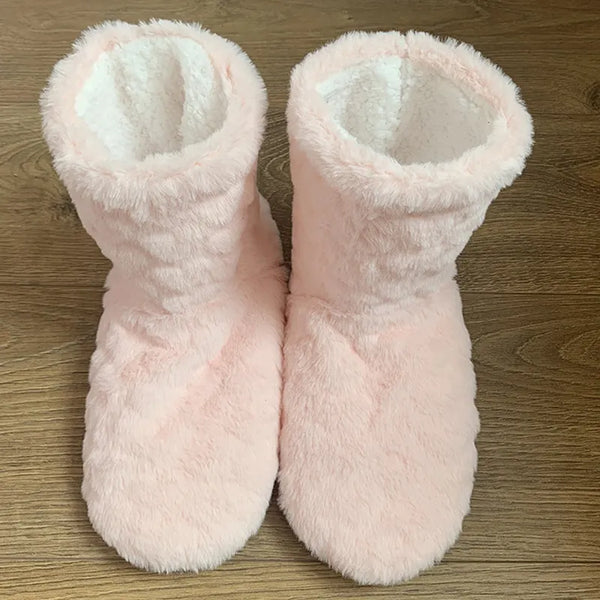 Chaussons en fausse fourrure pour femmes - des chaussettes d’hiver douilletes