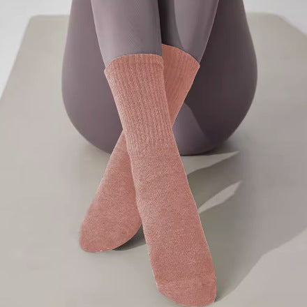 Chaussures de yoga antidérapantes pour femmes - chaussettes de sport en coton