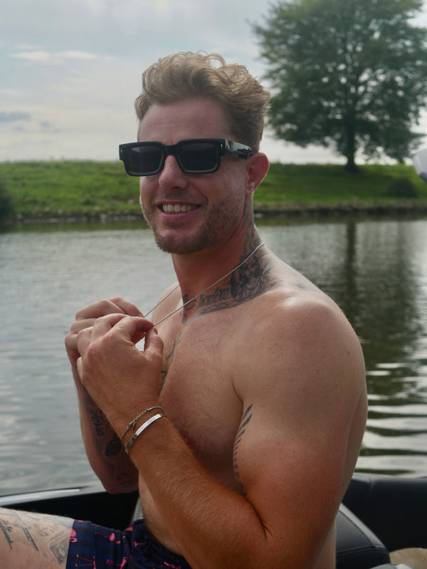 Collier chaîne argent unisexe - Taille unique