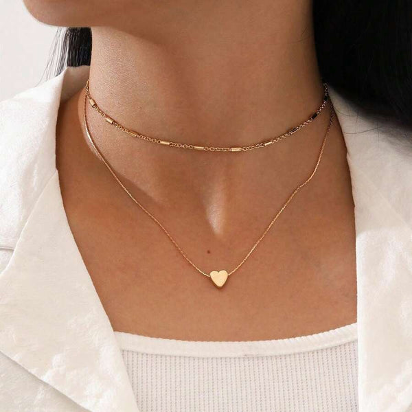 Collier pendentif en or en forme de cœur - bijoux élégants pour femmes