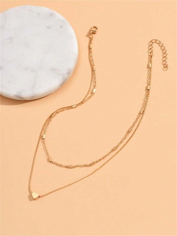 Collier pendentif en or en forme de cœur - bijoux élégants pour femmes