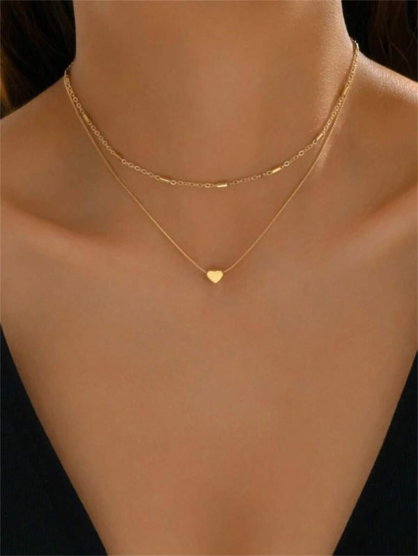 Collier pendentif en or en forme de cœur - bijoux élégants pour femmes