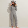 Combinaison en polaire avec oreilles - loungewear féminin invitant
