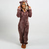 Combinaison en polaire avec oreilles - loungewear féminin invitant